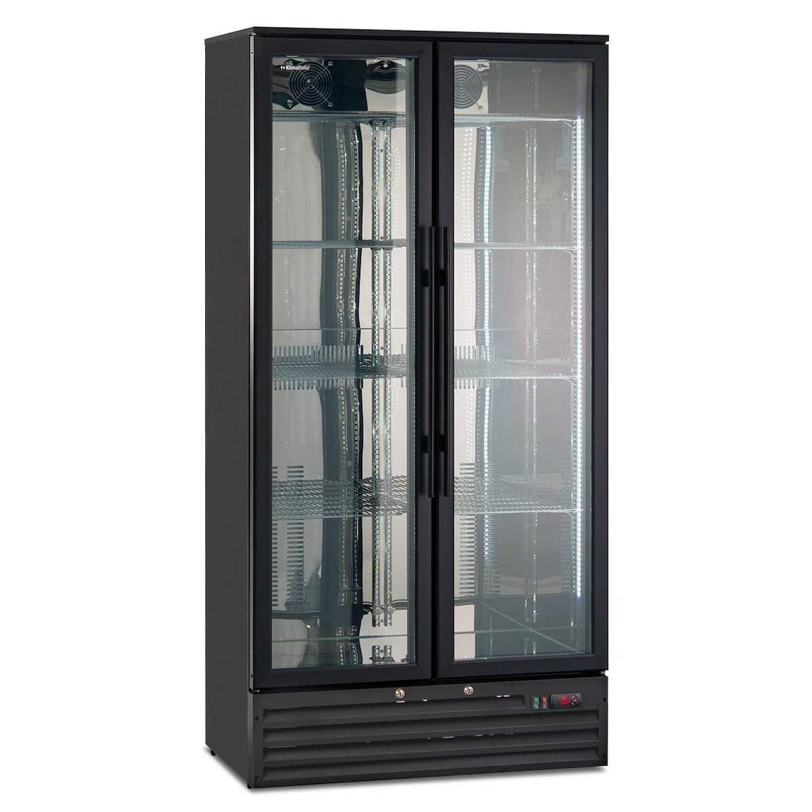 Vetrina vino ventilata 200 bottiglie luci led interno acciaio inox specchiato temperatura 0°/+10° CLW500XH
