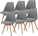 thumbnail of Helloshop26 - Set mit 6 grauen Esszimmerstühlen mit Schlaufenlehne 03_0009892