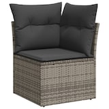 thumbnail of vidaXL 13-teiliges Garten-Sofa-Set mit Kissen Grau Poly Rattan Akazie