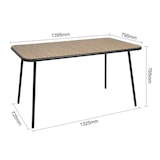 thumbnail of Bolero Santorini Rechteckiger Tisch in Holzoptik, 1400 mm