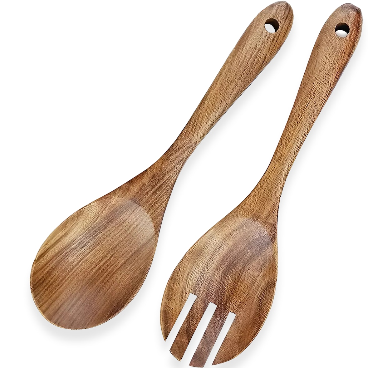 Dayshake Salatbesteck aus Holz 2-teilig - Luxuriöses Salatbesteck - Nachhaltiges Salatbesteck - Salatbesteck - Spülmaschinenfest