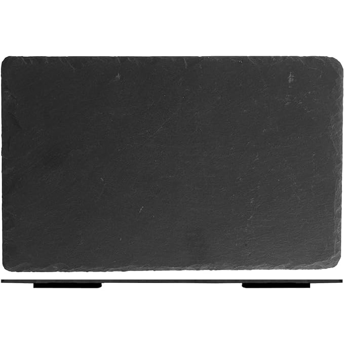 H&H Piatto Rettangolare, Ardesia, Antracite, 45x30x0,5 cm