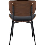 thumbnail of Lot de 2 chaises visiteurs Enid recouvertes de similicuir ou de tissu Noyer / Noir/Similicuir