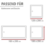 thumbnail of WENKO Anti-Schimmel Duschvorhang Uni White, 180 x 200 cm