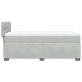 thumbnail of vidaXL Boxspringbett mit Matratze Hellgrau 90x190 cm Samt