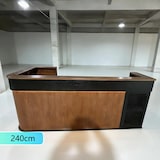 thumbnail of 【Hutaohei ZJ60-240cm】Maßanfertigung Bartisch Bar-Tresen Eckbartresen Gastronomie-Theke Restaurant-Bar Empfangstresen Braun