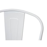 thumbnail of Cadeira HWC-A73, cadeira de bistrô empilhável, design industrial em metal empilhável ~ branco