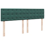 thumbnail of vidaXL Boxspringbett mit Matratze Dunkelgrün 200x200 cm Samt