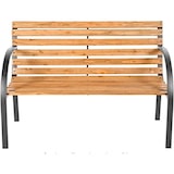 thumbnail of Garden Friend Panca Parco struttura in acciaio stecche di legno h80x62x122 cm nero/legno naturale