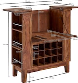 thumbnail of Hausbar Sheesham Massivholz  Weinschrank für Flaschen : Farbe - Sheesham