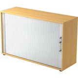 thumbnail of Rolladenschrank 2 OH BxTxH 120x40x74,8cm Griff CE Buche/Silber