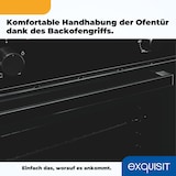 thumbnail of Exquisit Einbaubackofen EBE255-020 schwarz | Energieeffizienzklasse A | 59,0 l Garraum | Einbaubackofen 60 cm