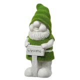 thumbnail of Gartenzwerg mit Welcome Schild Dekofigur Magnesia Gartenfigur 38cm