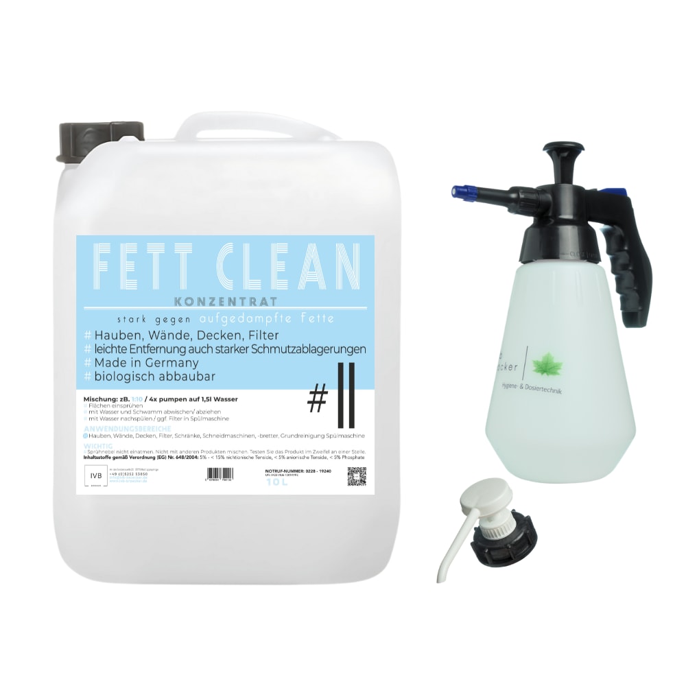 Fett Clean 10 l inkl. Zubehör (Fettlöser) Konzentrat