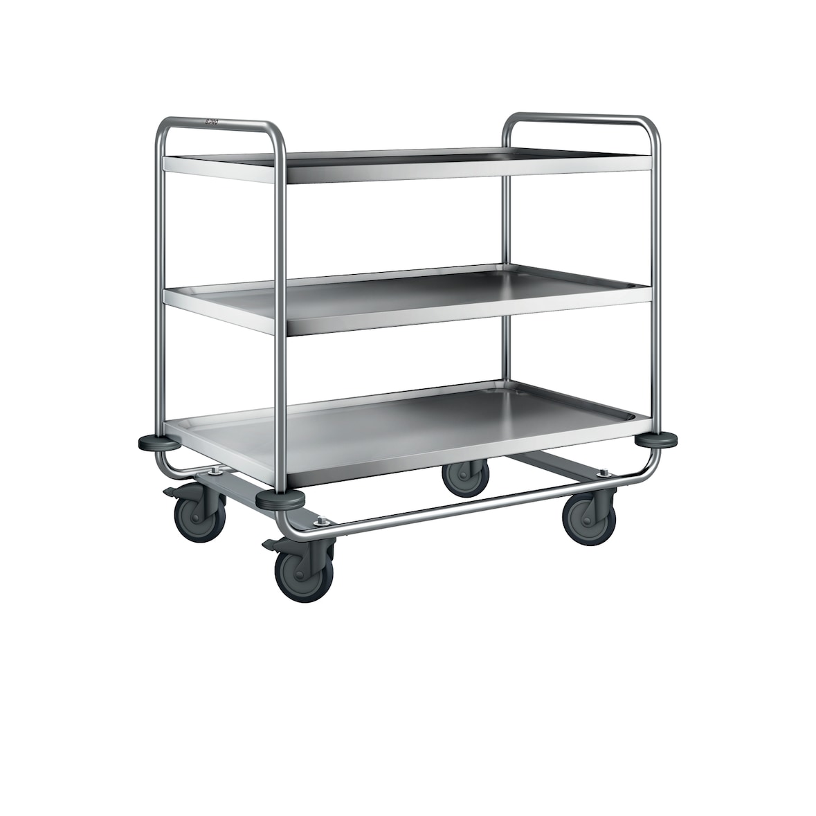 B.PRO Serveerwagen SW 10x6-3 in zware uitvoering met kunststoffen wielen.