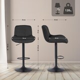 thumbnail of Barhocker Solon Schwarz schwarz/Stoff