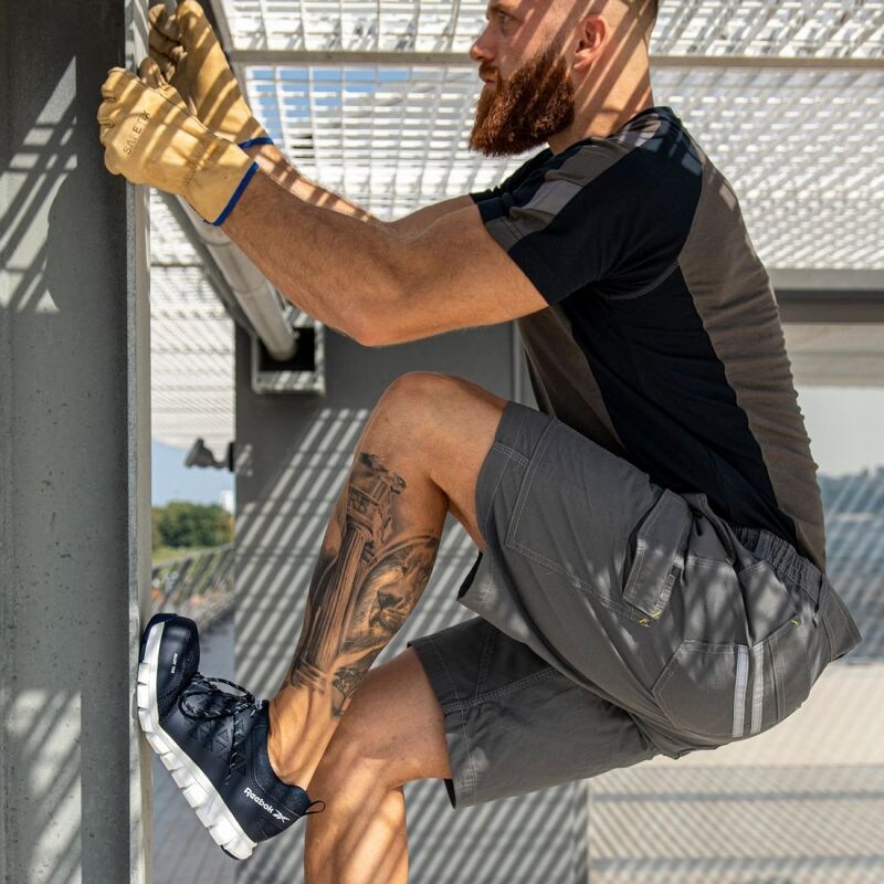 Reebok - Baskets de sécurité basses bleu marine en microfibres S1P SRC ...
