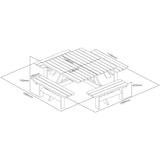 thumbnail of Rowlinson Table de pique-nique carrée en bois
