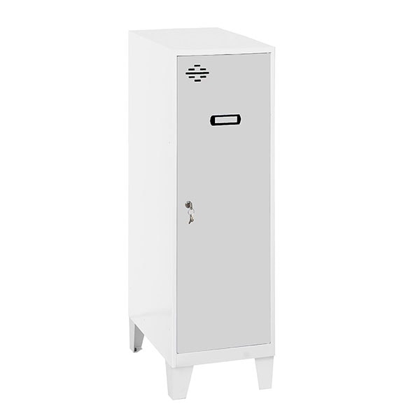 Metallschrank mini zerlegt + Regalboden WEISS/GRAU 1015x300x500 mm (Höhe x Länge x Breite)