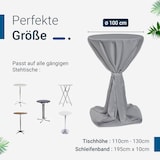 thumbnail of TexDeko Stehtischhusse Premium Grau Ø 100cm mit Schleifenband