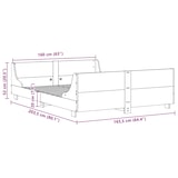 thumbnail of vidaXL Massivholzbett ohne Matratze Wachsbraun 160x200 cm Kiefernholz