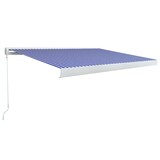 thumbnail of vidaXL Manuelle Kassetten-Markise 350x250 cm Blau und Weiß