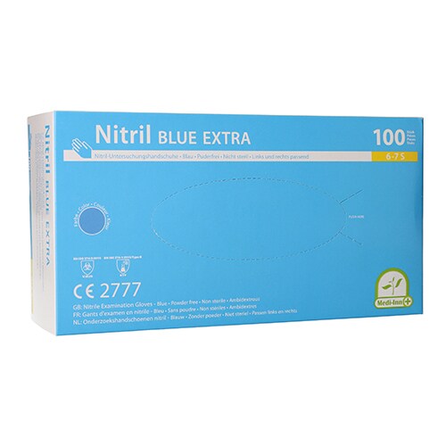 Medi-Inn® 100 "Medi-Inn®" Handschuhe Nitril puderfrei blau "Blue Extra" Größe S
