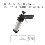 thumbnail of Presse-biscuit et 12 disques de motifs Dr.Oetker Baker Edition
