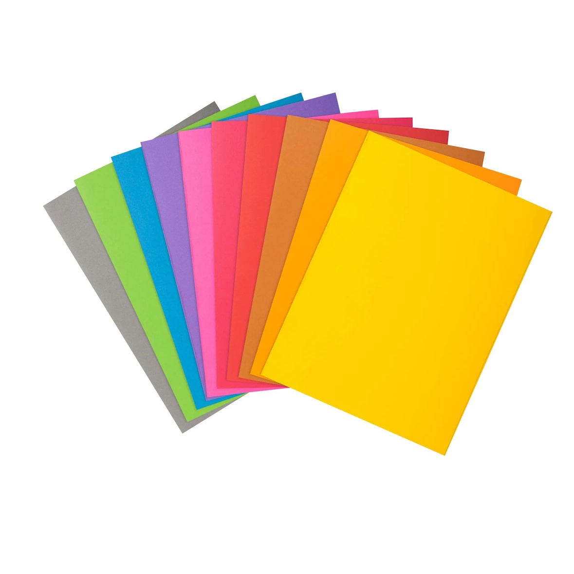 Exacompta - Réf. 210001E - Paquet de 100 chemises rigides ROCK''S 210 g/m2 - dim 24 x 32 cm pour A4 - 10 couleurs