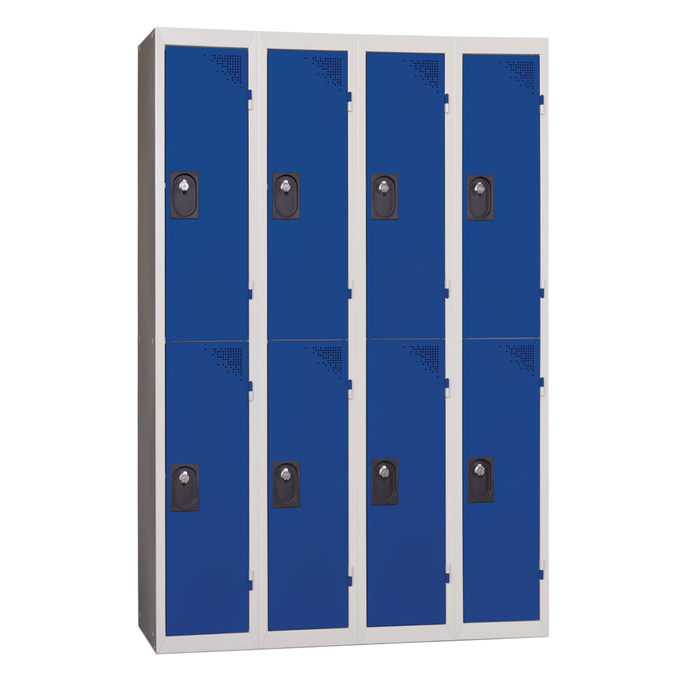 Vestiaires 2 cases x 4 colonnes - En kit - Bleu - Largeur 120cm PROVOST