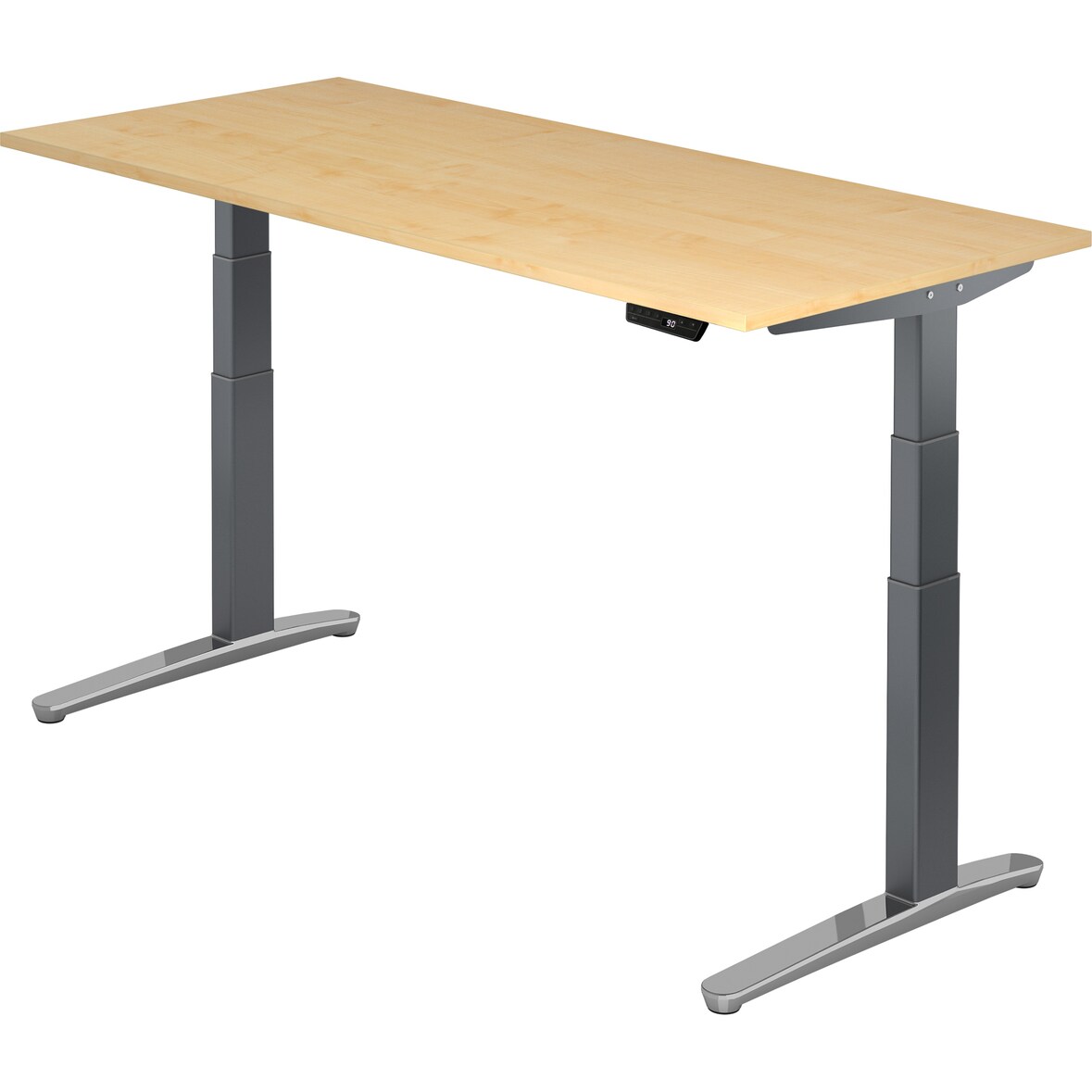 bümö elektrisch höhenverstellbarer Schreibtisch 180x80 cm mit Memory-Steuerung - Design Schreibtisch höhenverstellbar elektrisch, elektrischer