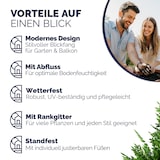 thumbnail of CASARIA® Blumenkasten Pflanztopf mit Rankgitter grau