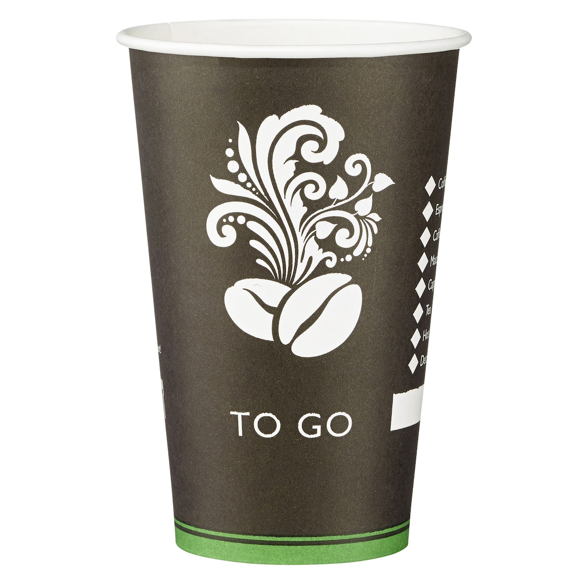 RIOBA Einwegbecher To Go, Pappe, 0.3 l, Ø 8 x 11.8 cm, schwarz, 50 Stück