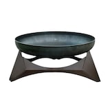 thumbnail of Brasero contemporáneo Arka con acabado de cobre envejecido, grande