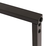 thumbnail of Mesa de centro HWC-L89, mesa para sofá, mesa para sala de estar, ferro 43x120x64cm pedra sinterizada mármore aspeto madeira cinzenta cinzento-castanho