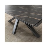 thumbnail of Uitschuifbare tafel van 160 cm tot 240 cm modern keramisch blad op gehard glas Portoro