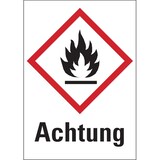 thumbnail of Aufkleber Gefahrstoffetiketten - Flamme (GHS 02) - 105 x 148 mm Folie selbstklebend