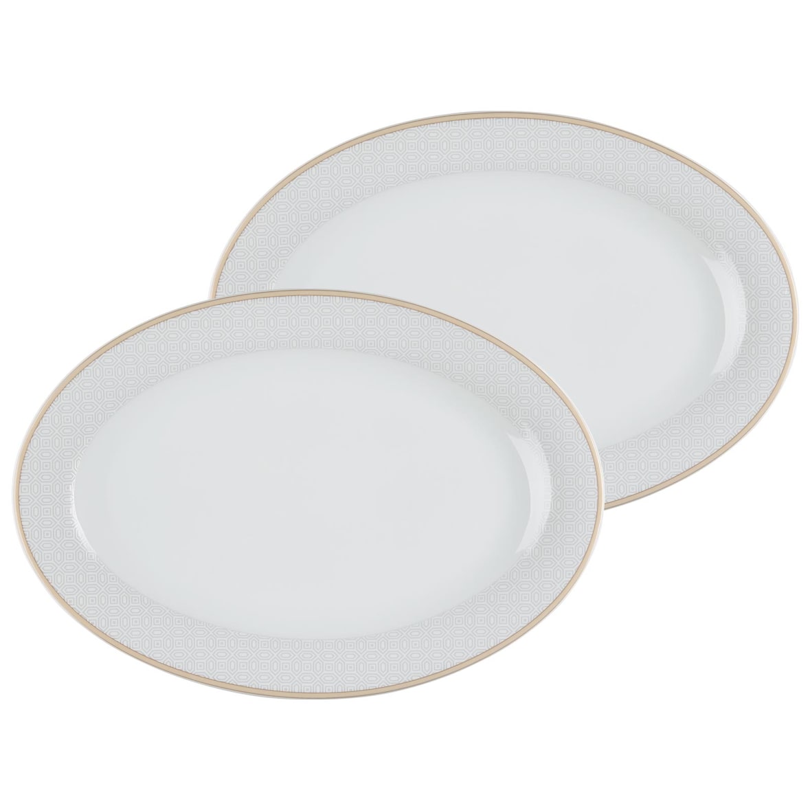 Ritzenhoff & Breker Geo Servierplatte oval 32 x 21 cm 2er Set