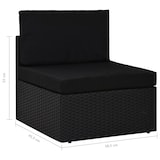 thumbnail of vidaXL Modulares Mittelsofa Poly Rattan Schwarz