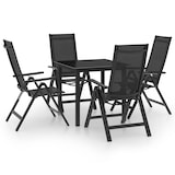 thumbnail of Helloshop26 - Conjunto de comedor de jardín exterior de 5 piezas de aluminio antracita 02_0013697