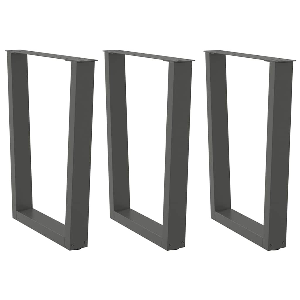 vidaXL Esstisch Beine V-Form 3 Stück Anthrazit 70x(72-73,3) cm Stahl