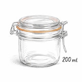 thumbnail of Set van 6 Glazen Weckpotjes 200 ml