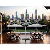 thumbnail of METRO PROFESSIONAL Guarda-sol duplo quadrado, aço, 2.5 x 2.5 m, repelente de água, prata/platina