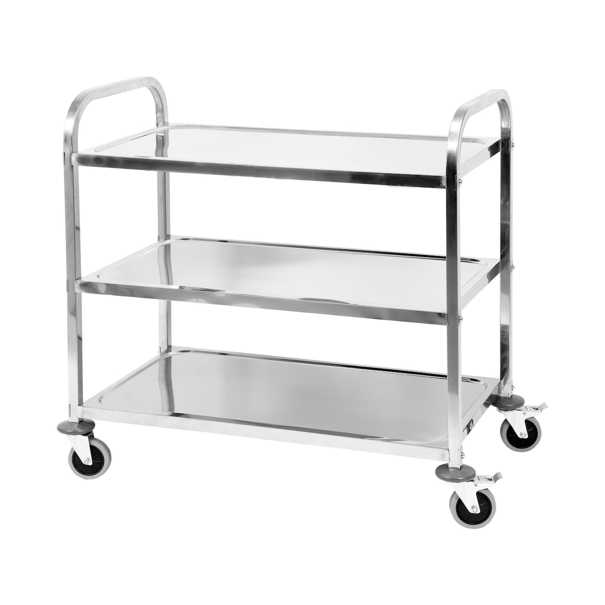 Servierwagen, Küchenwagen, Abräumwagen 3 Böden 950x500x950mm Edelstahl