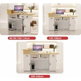 thumbnail of Rezeption Theke Bar Kasse Schreibtisch Holzoptik und Beige 100cm L