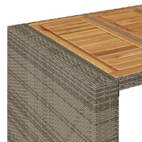 thumbnail of vidaXL 5-tlg. Gartenbar-Set ohne Kissen Grau Poly Rattan Akazie