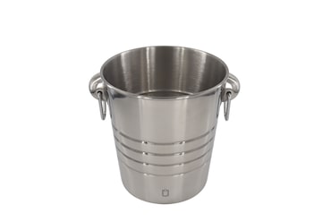 METRO Professional Secchiello per ghiaccio, acciaio inox,  Ø 18.5 x 20 cm, lavabile in lavastoviglie, con manici, argento