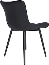 thumbnail of Décoshop26 - Esszimmerstuhl x1 mit vertikalen Ziernähten schwarzen Metallbeinen und schwarzem Samtsitz 10_0002262