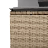 thumbnail of vidaXL Doppel-Sonnenliege mit Dach und Auflagen Beige Poly Rattan