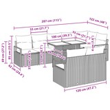 thumbnail of vidaXL 9-teiliges Garten-Sofaset mit Kissen in Schwarz aus Poly-Rattan